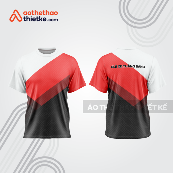 Mẫu thiết kế áo thể thao cổ tròn đua xe thăng bằng đẹp tba213