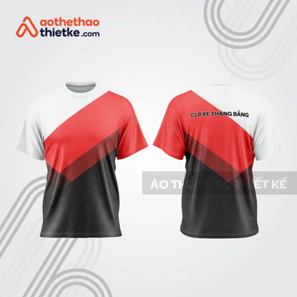 Mẫu thiết kế áo thể thao cổ tròn đua xe thăng bằng đẹp tba213