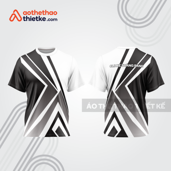 Mẫu thiết kế áo thể thao cổ tròn đua xe thăng bằng đẹp tba215