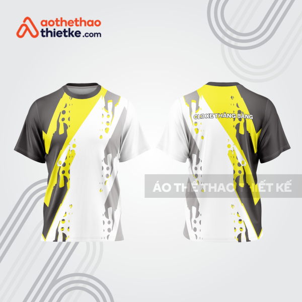 Mẫu thiết kế áo thể thao cổ tròn đua xe thăng bằng đẹp tba217