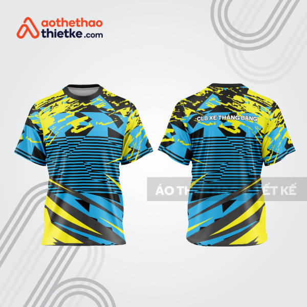 Mẫu thiết kế áo thể thao cổ tròn đua xe thăng bằng đẹp tba221
