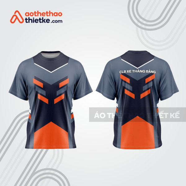 Mẫu thiết kế áo thể thao cổ tròn đua xe thăng bằng đẹp tba222