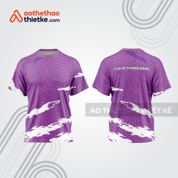 Mẫu thiết kế áo thể thao cổ tròn đua xe thăng bằng đẹp tba224