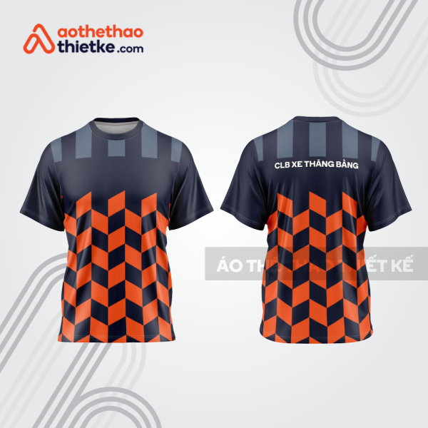 Mẫu thiết kế áo thể thao cổ tròn đua xe thăng bằng đẹp tba225