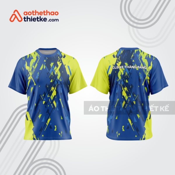 Mẫu thiết kế áo thể thao cổ tròn đua xe thăng bằng đẹp tba226