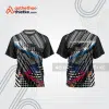 Mẫu thiết kế áo thể thao cổ tròn đua xe thăng bằng đẹp tba227