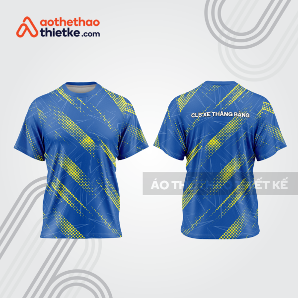 Mẫu thiết kế áo thể thao cổ tròn đua xe thăng bằng đẹp tba229