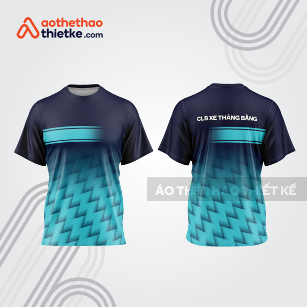 Mẫu thiết kế áo thể thao cổ tròn đua xe thăng bằng đẹp tba230