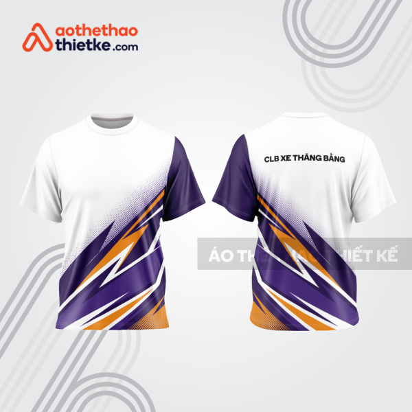Mẫu thiết kế áo thể thao cổ tròn đua xe thăng bằng đẹp tba231