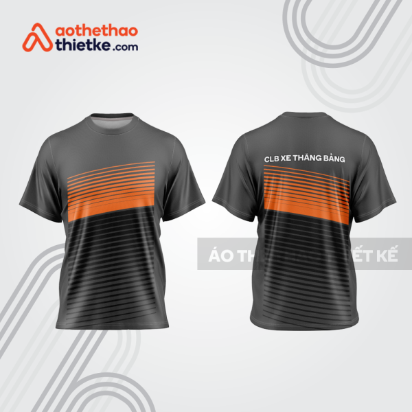 Mẫu thiết kế áo thể thao cổ tròn đua xe thăng bằng đẹp tba236