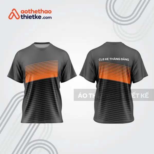 Mẫu thiết kế áo thể thao cổ tròn đua xe thăng bằng đẹp tba236