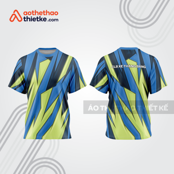 Mẫu thiết kế áo thể thao cổ tròn đua xe thăng bằng đẹp tba238