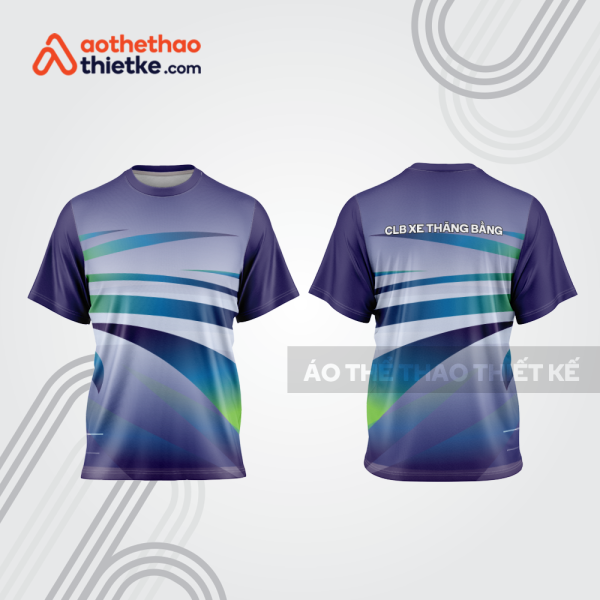 Mẫu thiết kế áo thể thao cổ tròn đua xe thăng bằng đẹp tba240