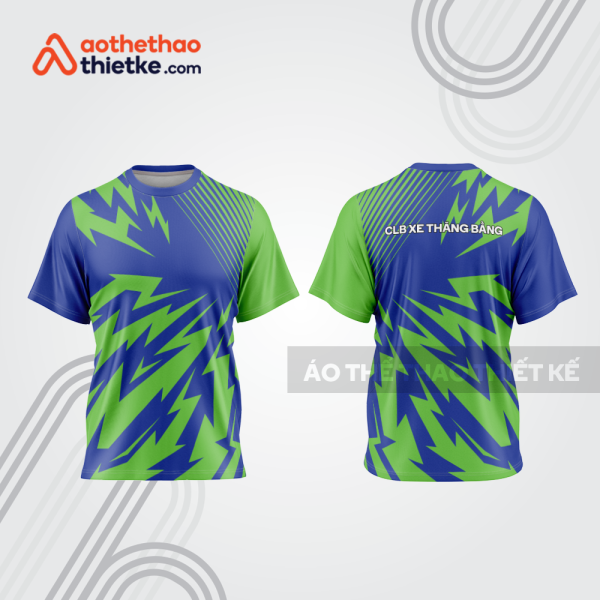 Mẫu thiết kế áo thể thao cổ tròn đua xe thăng bằng đẹp tba245