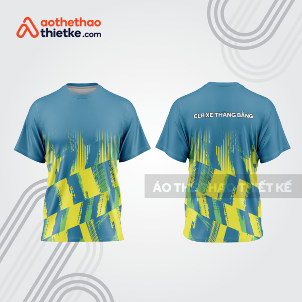 Mẫu thiết kế áo thể thao cổ tròn đua xe thăng bằng đẹp tba247