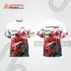 Mẫu thiết kế áo thể thao cổ tròn đua xe thăng bằng đẹp tba249