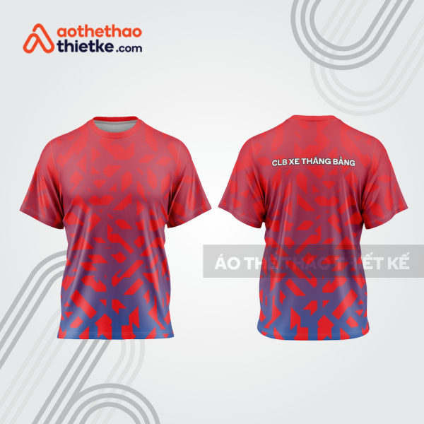 Mẫu thiết kế áo thể thao cổ tròn đua xe thăng bằng đẹp tba251