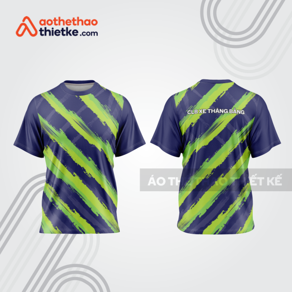 Mẫu thiết kế áo thể thao cổ tròn đua xe thăng bằng đẹp tba252