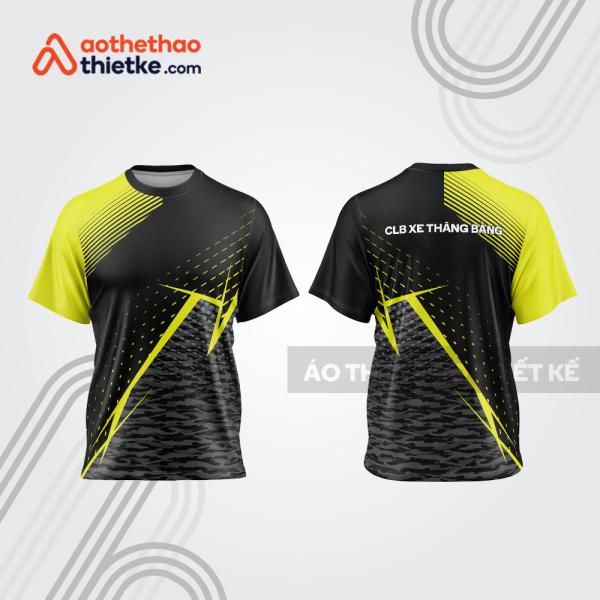 Mẫu thiết kế áo thể thao cổ tròn đua xe thăng bằng đẹp tba253