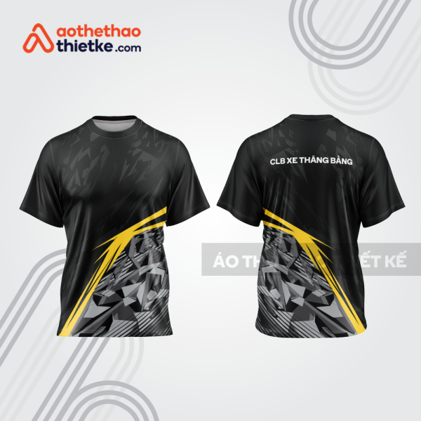 Mẫu thiết kế áo thể thao cổ tròn đua xe thăng bằng đẹp tba254