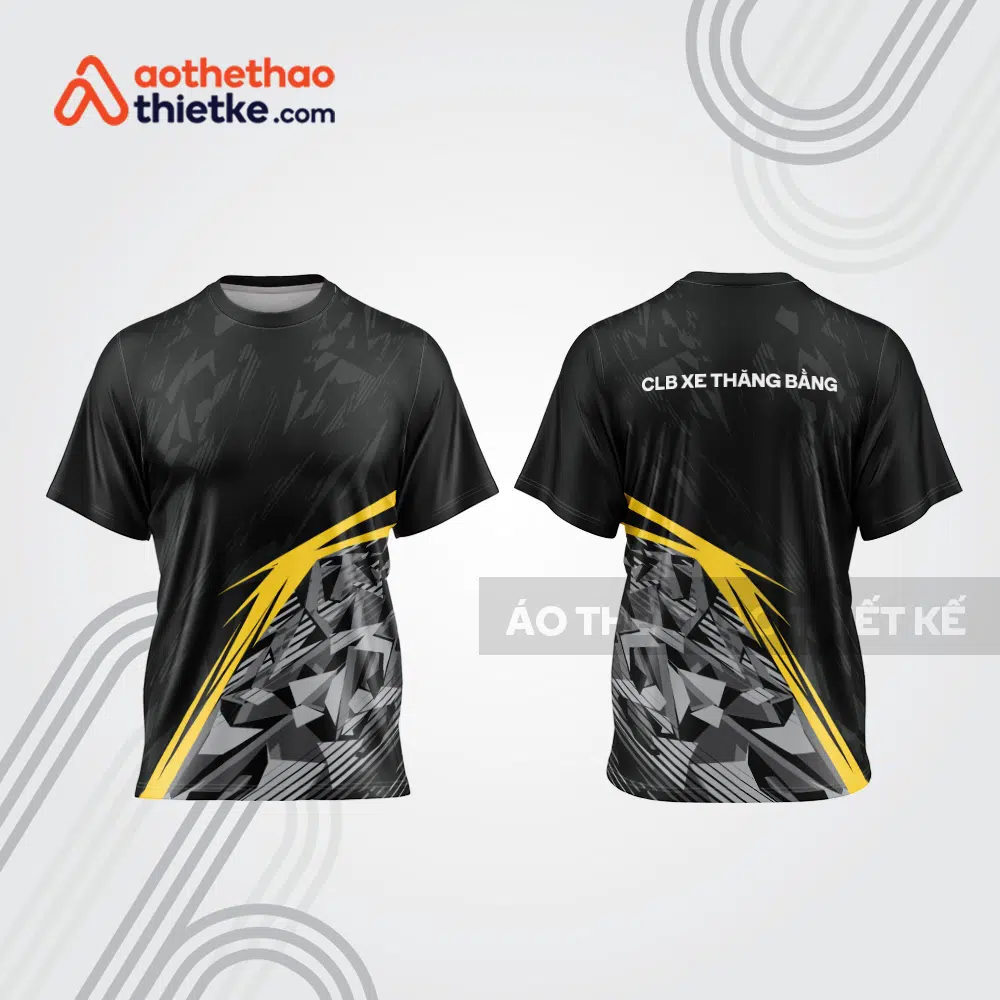Mẫu thiết kế áo thể thao cổ tròn đua xe thăng bằng đẹp tba254