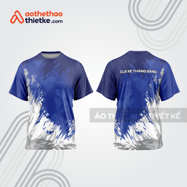 Mẫu thiết kế áo thể thao cổ tròn đua xe thăng bằng đẹp tba255