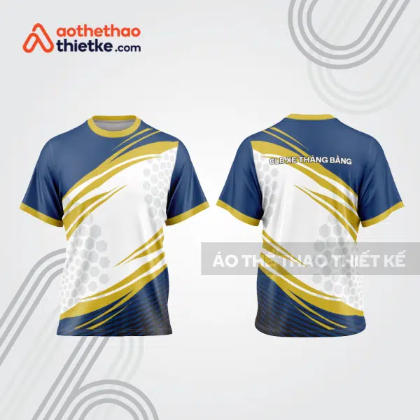 Mẫu thiết kế áo thể thao cổ tròn đua xe thăng bằng đẹp tba256
