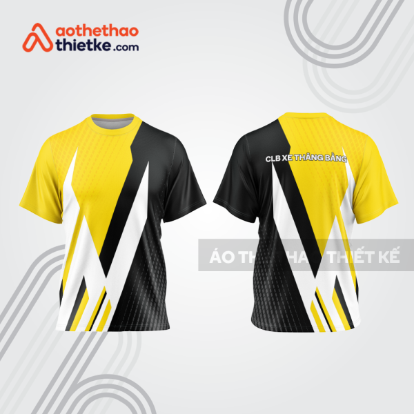 Mẫu thiết kế áo thể thao cổ tròn đua xe thăng bằng đẹp tba258