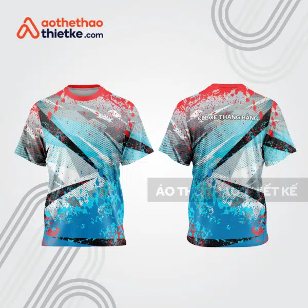 Mẫu thiết kế áo thể thao cổ tròn đua xe thăng bằng đẹp tba259
