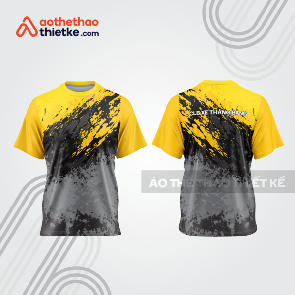 Mẫu thiết kế áo thể thao cổ tròn đua xe thăng bằng đẹp tba261