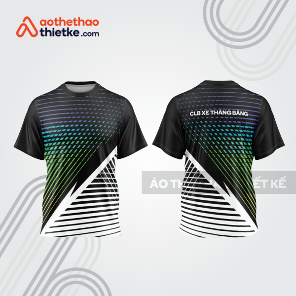 Mẫu thiết kế áo thể thao cổ tròn đua xe thăng bằng đẹp tba262