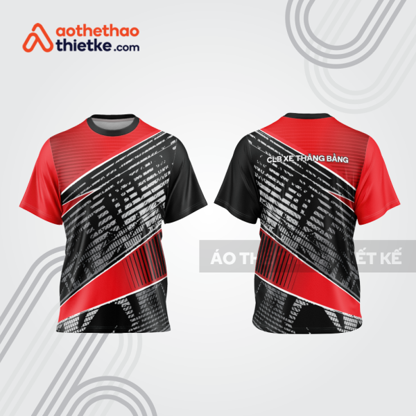 Mẫu thiết kế áo thể thao cổ tròn đua xe thăng bằng đẹp tba263