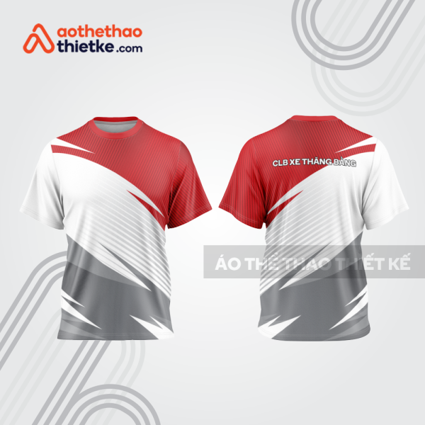 Mẫu thiết kế áo thể thao cổ tròn đua xe thăng bằng đẹp tba264