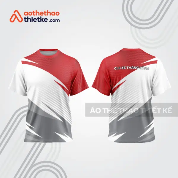 Mẫu thiết kế áo thể thao cổ tròn đua xe thăng bằng đẹp tba264