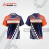 Mẫu thiết kế áo thể thao cổ tròn đua xe thăng bằng đẹp tba268