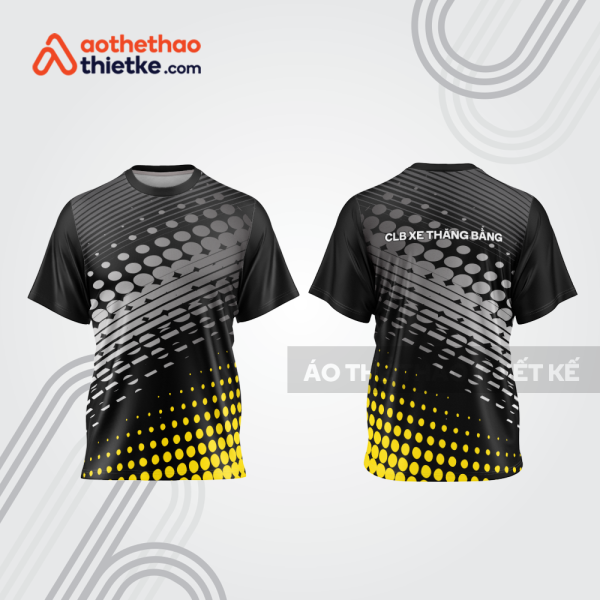 Mẫu thiết kế áo thể thao cổ tròn đua xe thăng bằng đẹp tba269