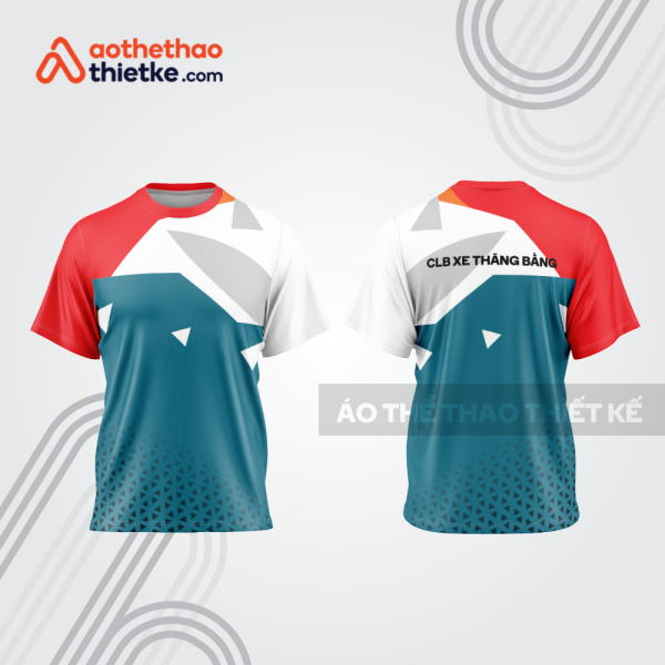 Mẫu thiết kế áo đồng phục cổ tròn đua xe thăng bằng đẹp tba276