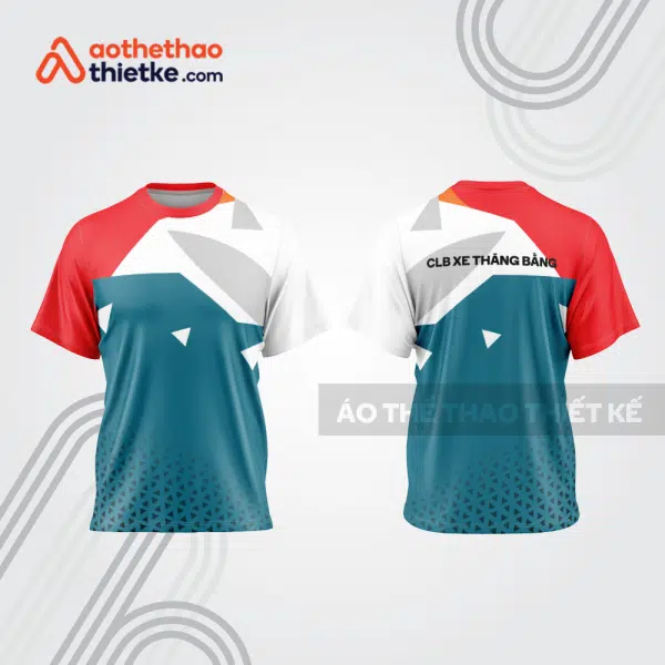 Mẫu thiết kế áo đồng phục cổ tròn đua xe thăng bằng đẹp tba276