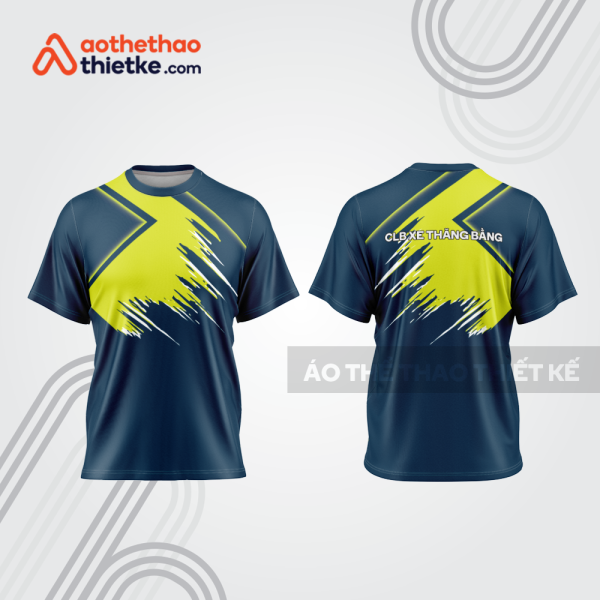 Mẫu thiết kế áo đồng phục cổ tròn đua xe thăng bằng đẹp tba277