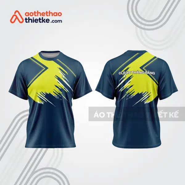 Mẫu thiết kế áo đồng phục cổ tròn đua xe thăng bằng đẹp tba277