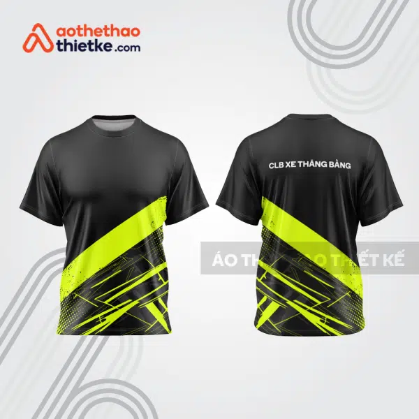 Mẫu thiết kế áo đồng phục cổ tròn đua xe thăng bằng đẹp tba279