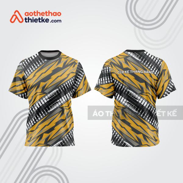 Mẫu thiết kế áo đồng phục cổ tròn đua xe thăng bằng đẹp tba282