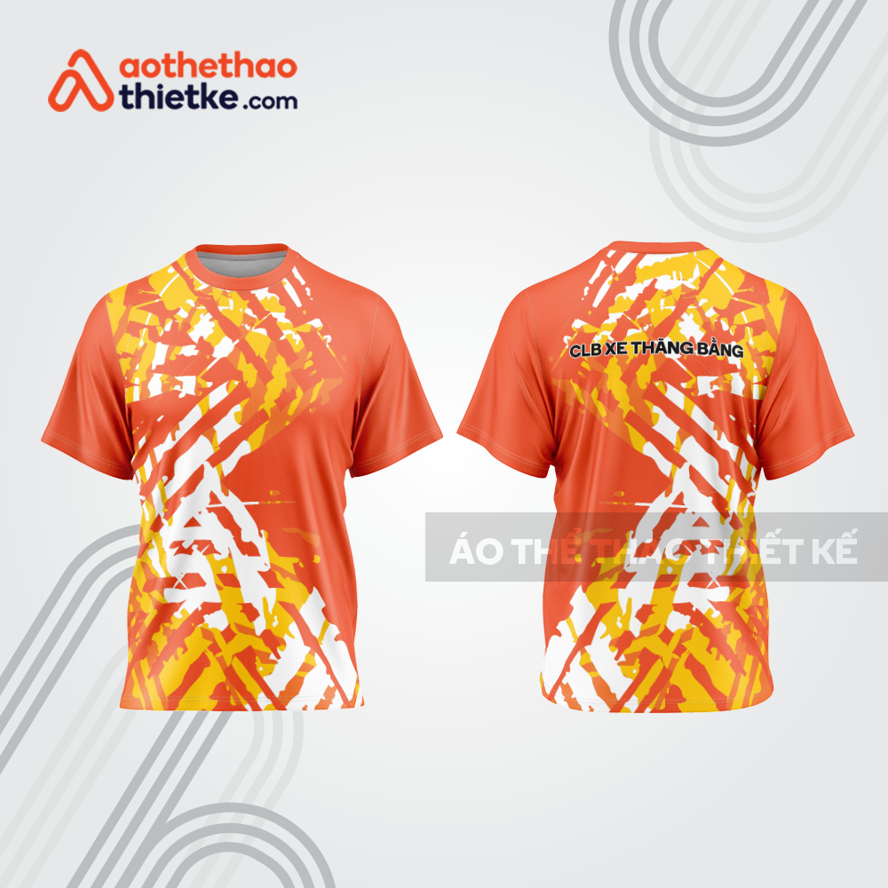 Mẫu thiết kế áo đồng phục cổ tròn đua xe thăng bằng đẹp tba283