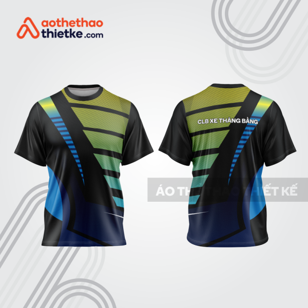 Mẫu thiết kế áo đồng phục cổ tròn đua xe thăng bằng đẹp tba285