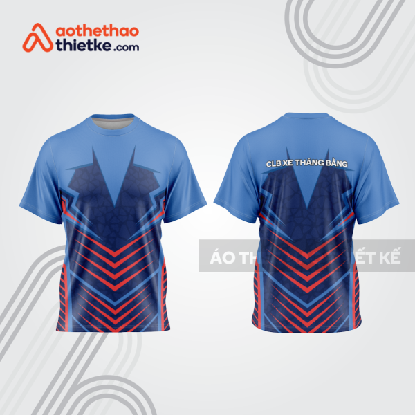 Mẫu thiết kế áo đồng phục cổ tròn đua xe thăng bằng đẹp tba286