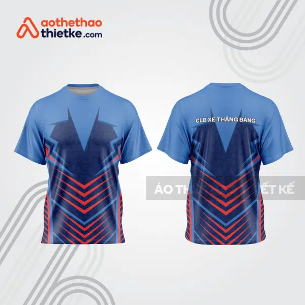 Mẫu thiết kế áo đồng phục cổ tròn đua xe thăng bằng đẹp tba286