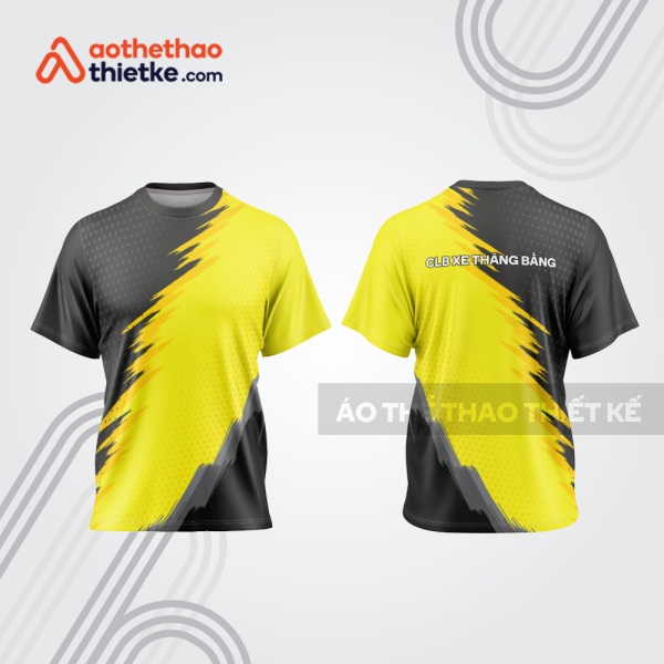 Mẫu thiết kế áo đồng phục cổ tròn đua xe thăng bằng đẹp tba288