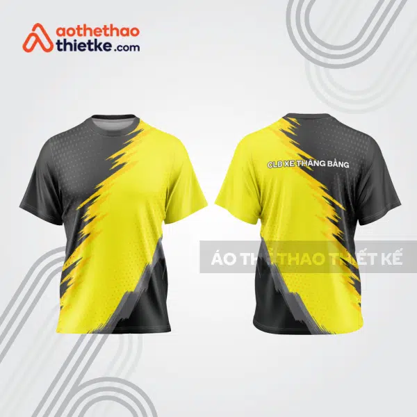 Mẫu thiết kế áo đồng phục cổ tròn đua xe thăng bằng đẹp tba288