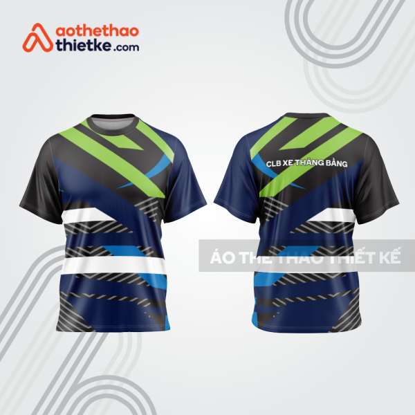 Mẫu thiết kế áo đồng phục cổ tròn đua xe thăng bằng đẹp tba290