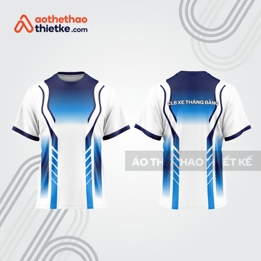 Mẫu thiết kế áo đồng phục cổ tròn đua xe thăng bằng đẹp tba295